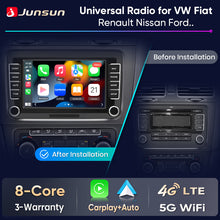Junsun Wireless CarPlay Car Radio For VW Volkswagen Skoda Octavia Golf 5 6 Touran Passat B6 Polo Jetta Android Multimedia