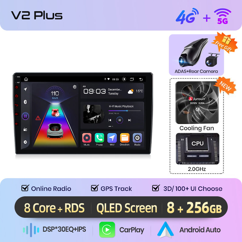 Junsun AI voice 4G LTE wireless CarPlay Android Auto Radio For Iveco Daily 2014 2015 2016 2017 2018 2019 2020 2021 Car Intelligent Systems Multimedia player Stereo RDS BT 2 din autoradio GPS Navi screen